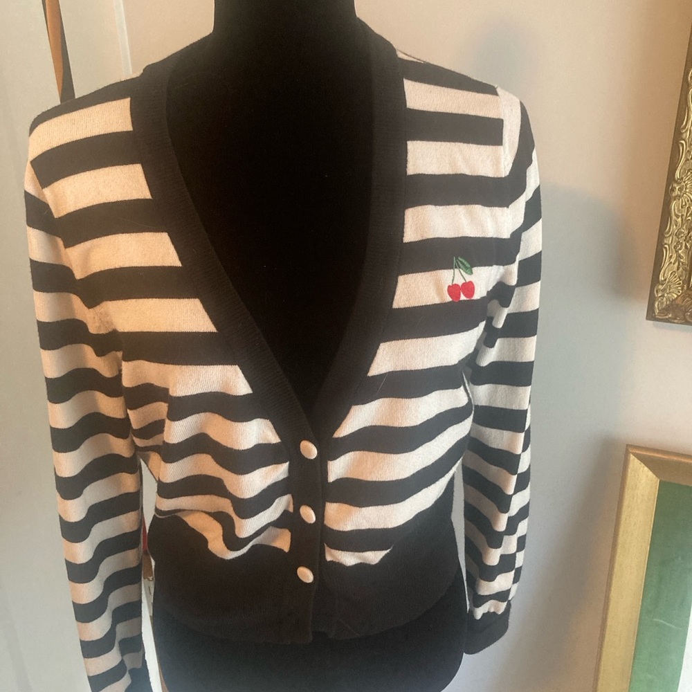 Striped cherries cardigan